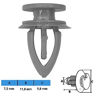 Grampo Presilha 7,5X11,8X9,8mm