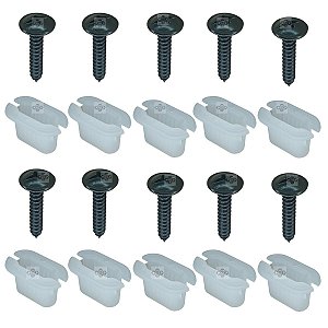 10 Bucha + 10 Parafuso Moldura Externa Renault Clio 1998/2016