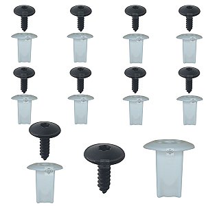 10 Bucha + 10 Parafuso Parachoque Citroen C4 2008/2016