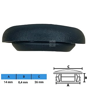 Grampo Presilha Tampão 14X8,4X26mm