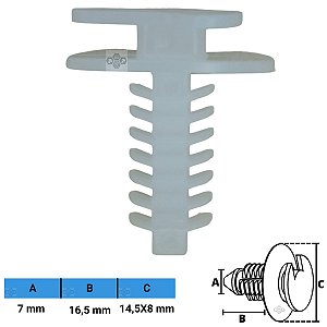 Grampo Presilha 7X16,5X14,5X8mm