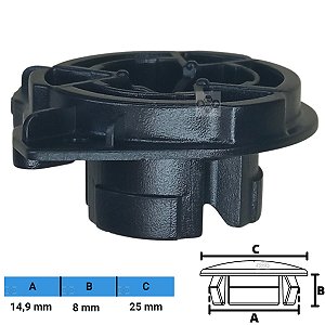 Grampo Presilha 14,9X8X25mm