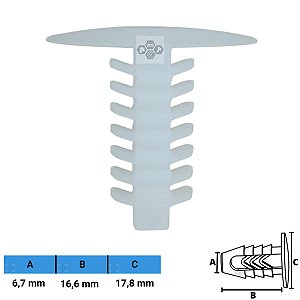Grampo Presilha 6,7X16,6X17,8mm