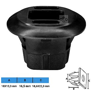 Grampo Presilha 18X13,3X16,5X18,6X22,3mm