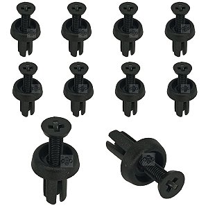10 Grampo Ponta Parachoque Traseiro Toyota Etios 2012/2013