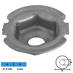 Grampo Metálico Automotivo 21,5X5mm