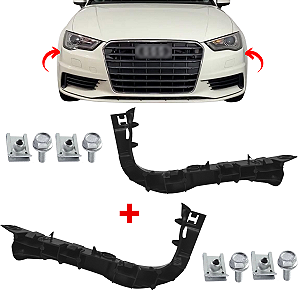 Par Guia Suporte Parachoque Dianteiro Para Audi A3 Sedan 2013/2016