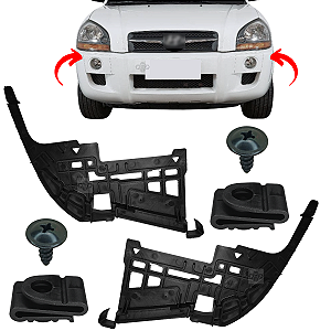 Par Guia Suporte Parachoque Dianteiro Para Hyundai Tucson 2006/2017