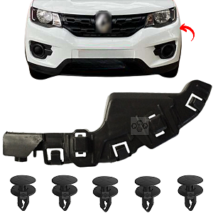 01 Guia Parachoque Suporte Dianteiro Renault Kwid 2017/2020 - Lado Esquerdo