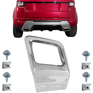 Guarnição Tubo Escape Cromado Para Evoque Dynamic HSE 2012/2019 - Lado Direito