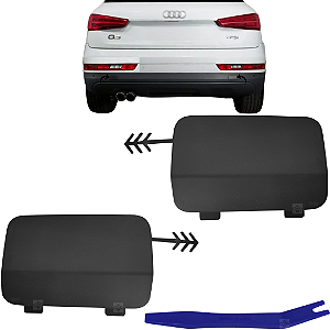 Par Tampa Reboque Olhal Parachoque Traseiro Para Audi Q3 2013/2016