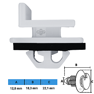 Grampo Presilha 12,8X18,3X22,1mm