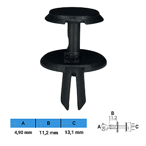 Grampo Presilha 4,90X11,2X13,1mm