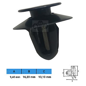 Grampo Presilha 9,40X16,20X13,10mm