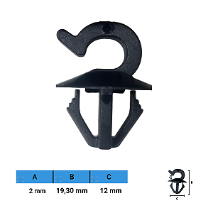 Grampo Presilha 2X19,30X12mm