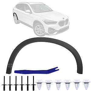 Moldura Friso Alargador Aplique Vão de Roda Paralama Traseiro Para BMW X1 2016/2018 LADO DIREITO (PASSAGEIRO)  51777332340