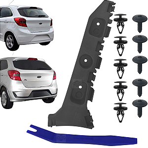 Guia Suporte Garra Parachoque Traseiro Para Ford Ka Hatch Lado Passageiro
