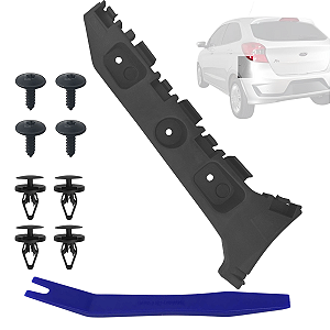 Guia Suporte Garra Parachoque Traseiro Para Ford Ka Hatch Lado Motorista