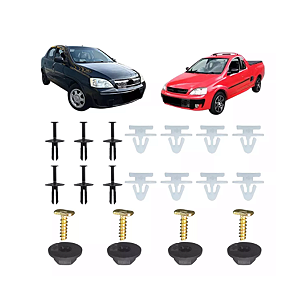 Kit Fixação Grampo Presilha Parafuso da Moldura Paralama Direito Montana Sport e Corsa Novo
