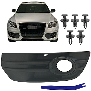 01 Moldura Grade Farol Milha Para Audi Q5 Lado Motorista 2009/2012