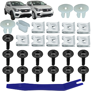 Kit 26 Grampo Presilha Parabarro Dianteiro Fiat Mobi 2017/2024