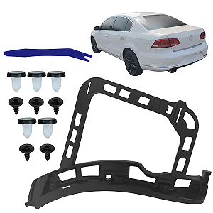 Guia Suporte Encaixe Garra Parachoque Traseiro Para Volkswagen Passat 2011/2015