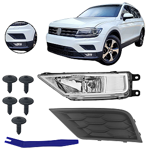 Tampa Inferior Parachoque Dianteiro e Farol Milha Auxiliar Dianteiro Tiguan 2017/2022