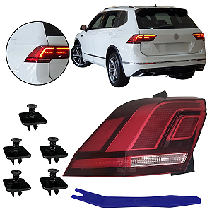 Lanterna Tampa traseira Canto Exterior Para Volkswagen Tiguan 2018/2021