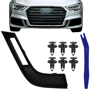 Friso Acabamento da Entrada de Ar Respiro do Parachoque Dianteiro Inferior Para Audi A3 2019/2020