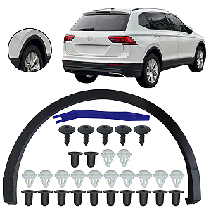 Friso Moldura Alargador Vão de Roda do Paralama Traseiro Para Volkswagen Tiguan 2017/2022