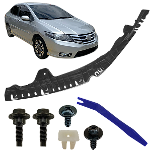Kit 01 Guia Farol Parachoque Dianteiro Honda City 2009 2010 2011 2012 2013