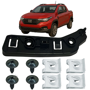Suporte Guia Garra Parachoque Dianteiro Para Fiat Strada 2021/2024