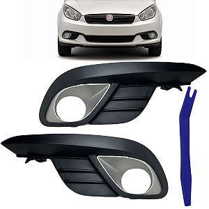 MOLDURA GRADE FAROL MILHA FIAT GRAND SIENA 2012 2013 2014 2015 2016 2017 2018 2019 2020 2021 2022 2023 2024