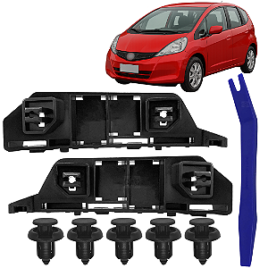 02 Suporte Guia Parachoque Dianteiro Fit 2003 2004 2005 2006 2007 2008
