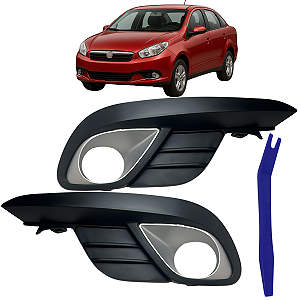 Moldura Grade Farol Milha Grand Siena 2012 2013 2014 2015 2016 2017 2018 2019