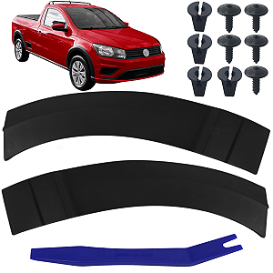 Par Alargador Paralama Dianteiro Saveiro G7 2017 2018 2019 2020 2021 2022