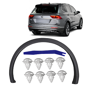 Friso Moldura Alargador Vão de Roda do Paralama Traseiro Para Volkswagen Tiguan R-LINE 2017/2022