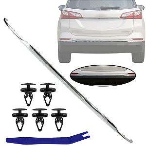 Friso Cromado Parachoque Traseiro Equinox 2018 2019 2020 2021