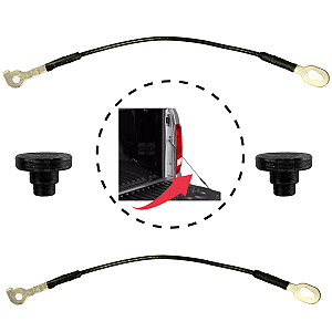 Par Cabo Aço Com Arrebite Tampa Traseira S10 1996/2007