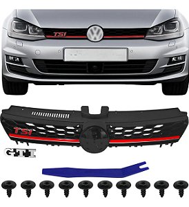 Grade Frontal Colmeia Vermelho Golf Mk7 2013 2014 2015 2016 2017 2018 2019