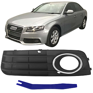 01 Moldura Grade Farol Milha Para Audi A4 2007/2011