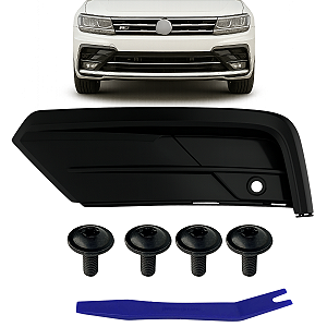 Friso Superior Moldura Farol Milha Tiguan R-line 2016/2021