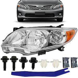 01 Farol Dianteiro Para Toyota Corolla 2011 Até 2013 Todos