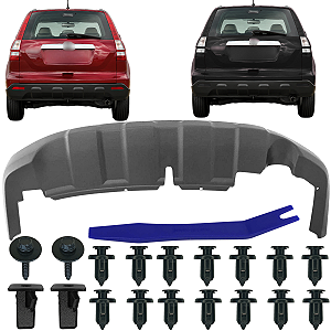 Spoiler Inferior Parachoque Traseiro Para Crv 2007 Até 2012