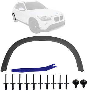 Kit Moldura Friso Alargador Vão de Roda Paralama Traseiro Motorista Pra BMW X1 2010/2015