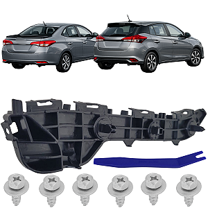 Guia Suporte Parachoque Tras. C/ Grampos Yaris 2019/2022