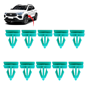 Kit 10 Presilha Grampo Moldura Paralama Fiat Pulse