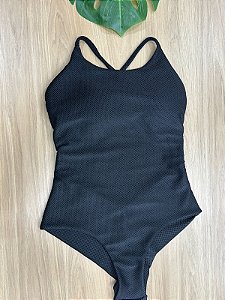 MAIÔ FABRÍCIA FRENTE ÚNICA NA COR PRETO - FIO DUPLO | REF 643PTO