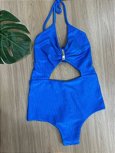 MAIÔ FRENTE ÚNICA NA COR AZUL BIC FIO DUPLO COM RECORTE SOFISTICADO | 622