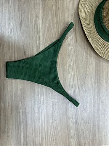 CALCINHA BIQUINI FITA FIO DUPLO COM TEXTURA NA COR VERDE | REF 509